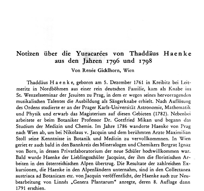 Notizen über die Yuracarées von Thaddäus Haenke aus den Jahren 1796 und 1798 /
